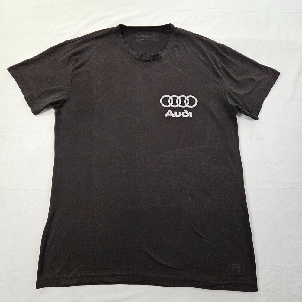 Audi Logo by Avalanche Black Short Sleeve Performance T-Shirt Men's L
